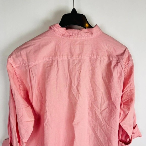 New Dockers Mens Sz XL Cotton Button Up Shirt Long Sleeve Pink NWT - Picture 8 of 9